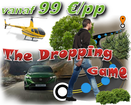 Een helikoptervlucht met The Dropping Game